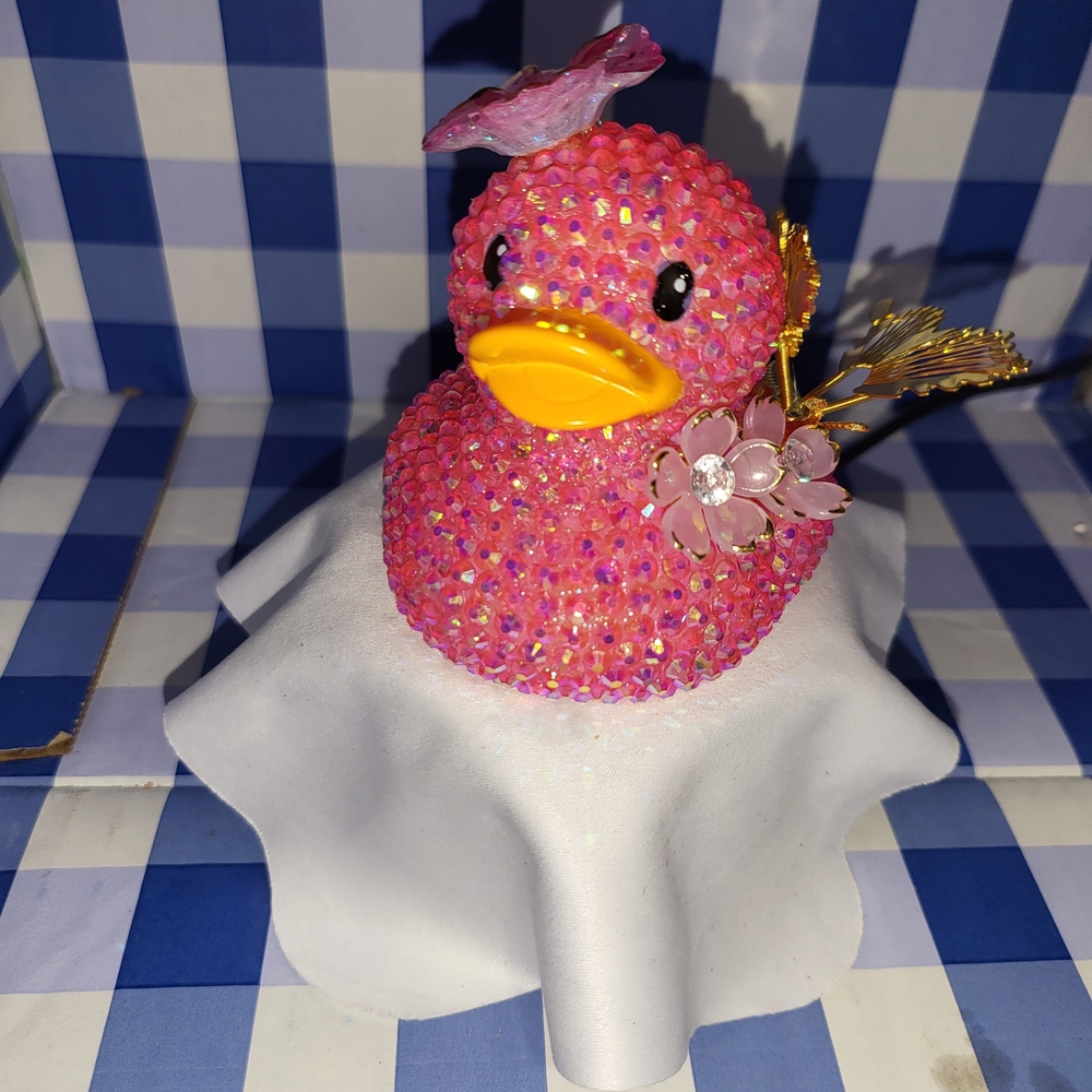 Pink Crystal Bird Figurine